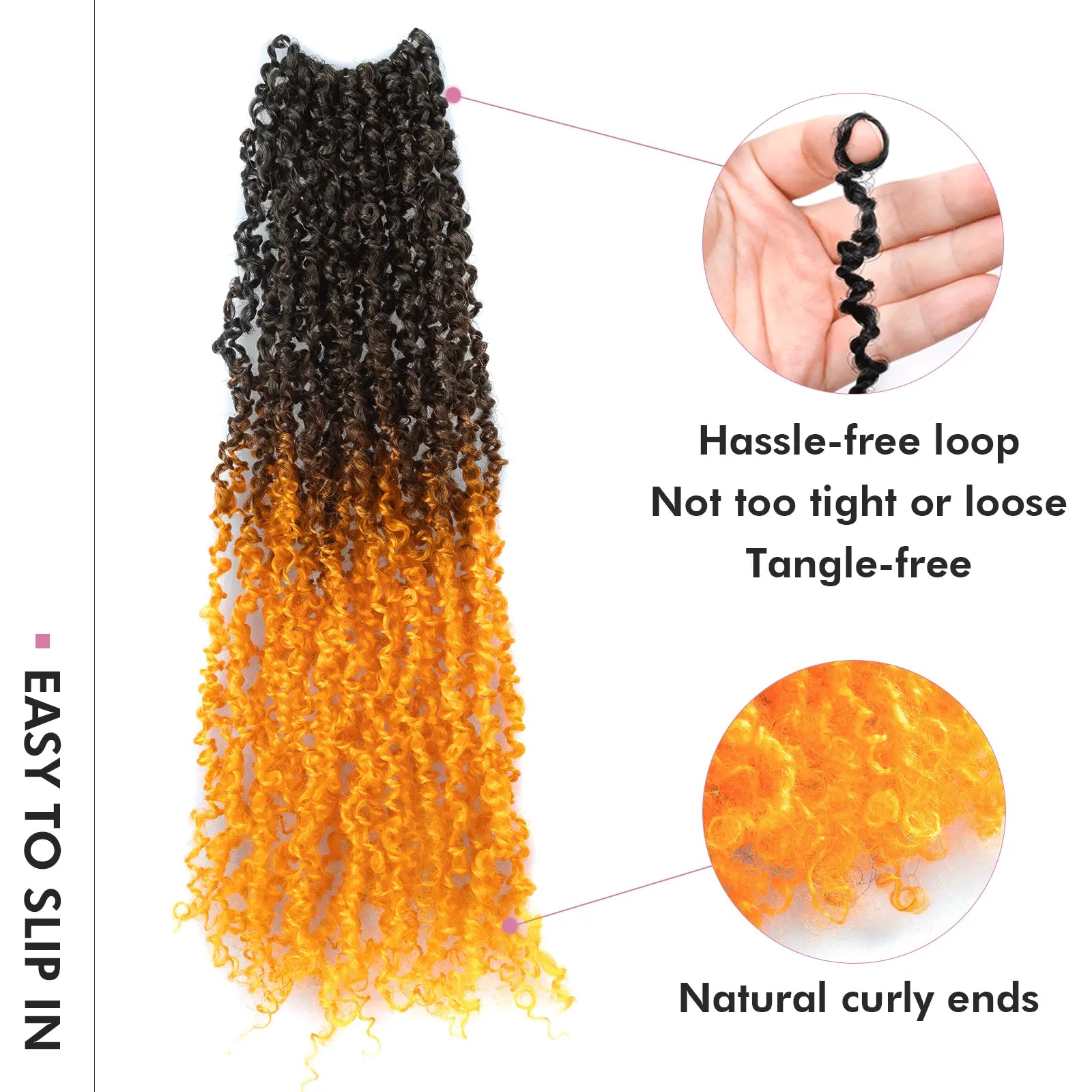 1 Pack YT | Toyotress® Yanky Twist Pre Looped Mini Passion Twist Short Passion Twist Crochet Braids Synthetic Hair Extensions Toyotress